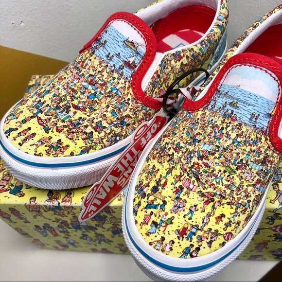 📌SOLD📌Vans X Where’s Waldo | Slip-Ons Limited Edition Sold Out Style Kids - Picture 8 of 13